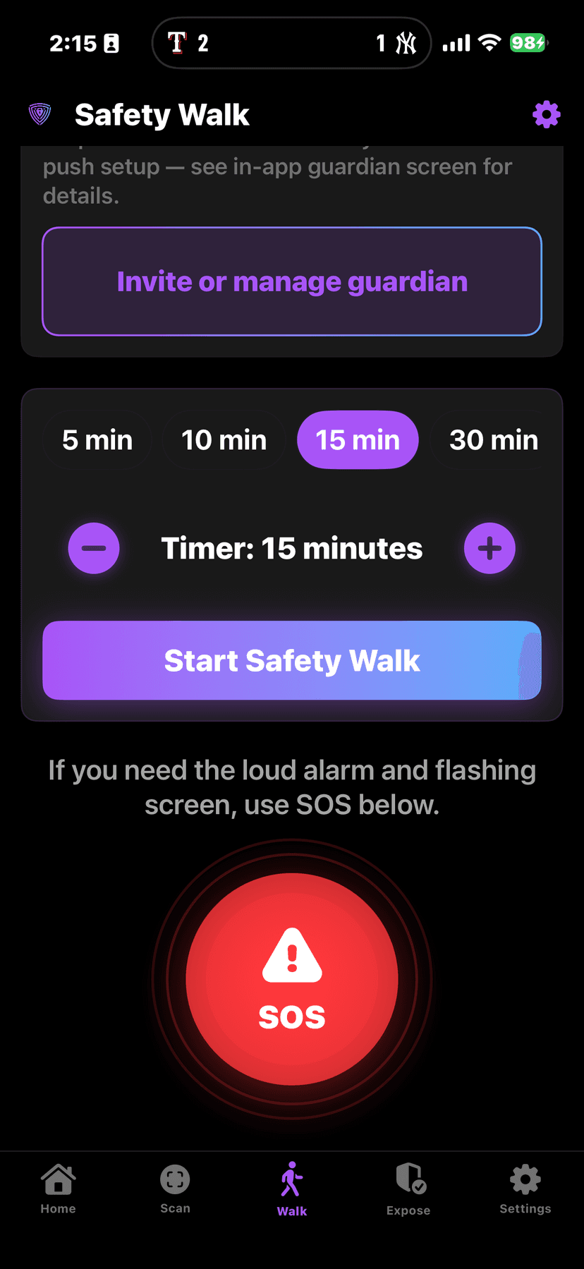 Safety Walk & SOS